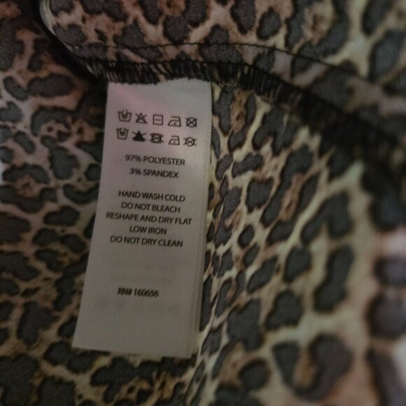 Rachel Zoe Womens Leopard Print Button-Up Blouse Medium - Picture 6 of 11